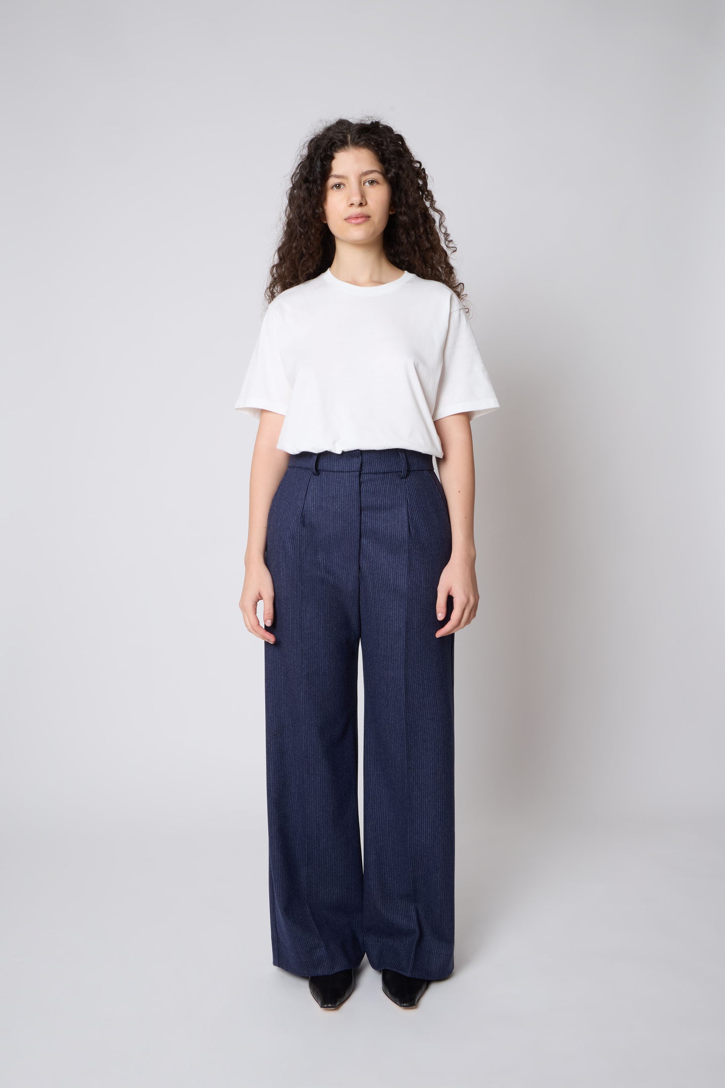Gaspard Trousers in Blue Wool