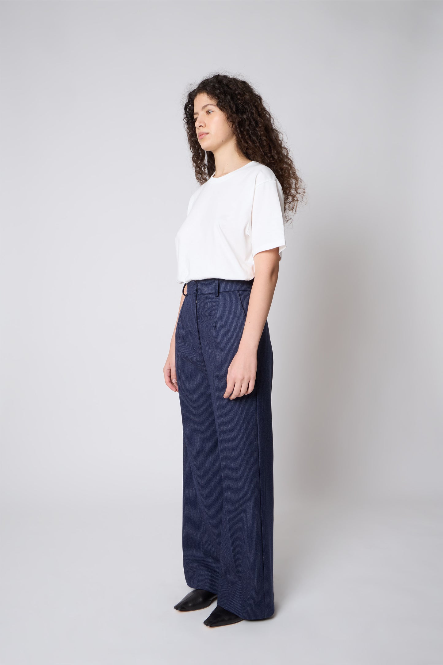Gaspard Trousers in Blue Wool