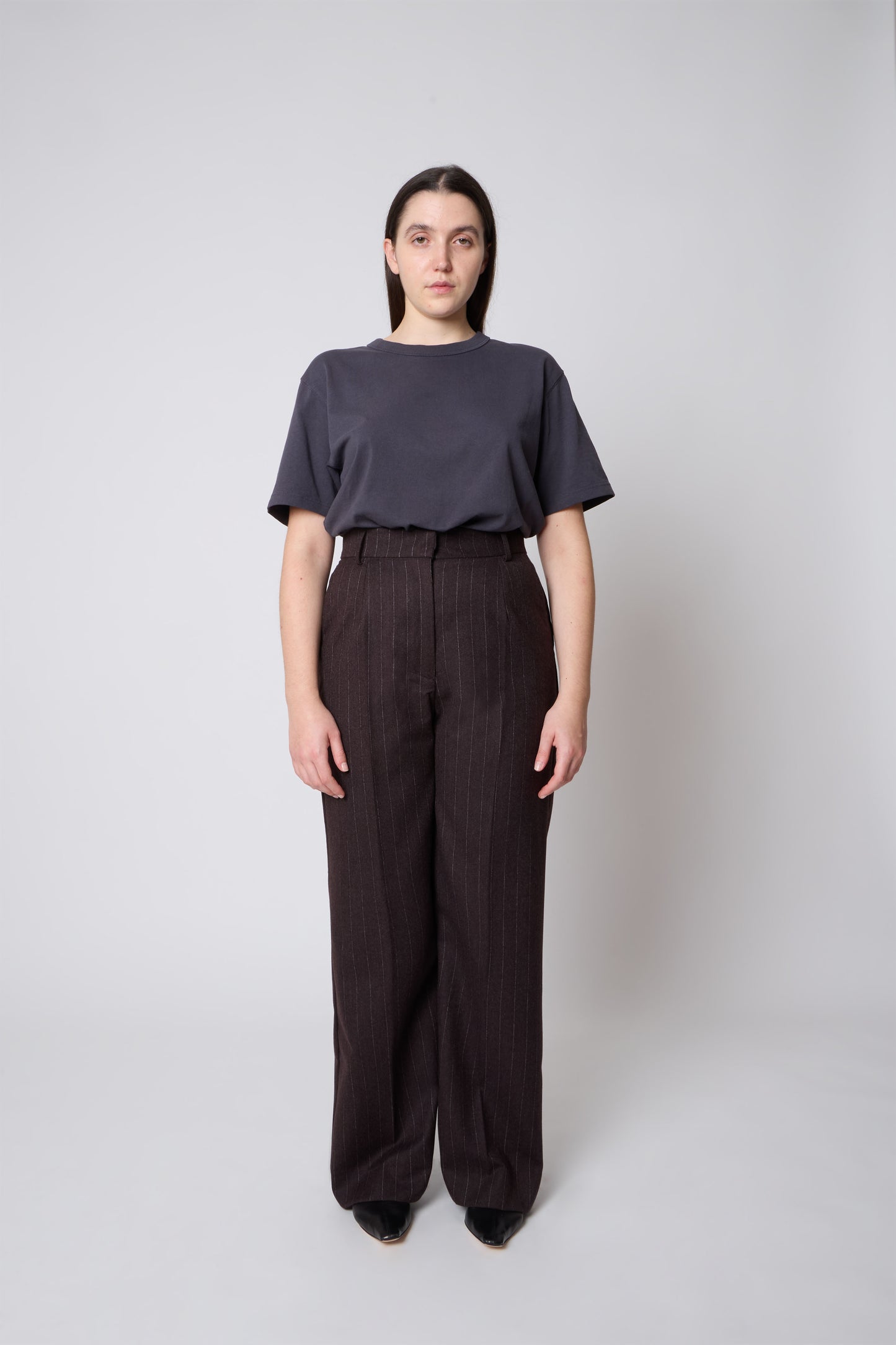 Gaspard Trousers in Gessato Wool
