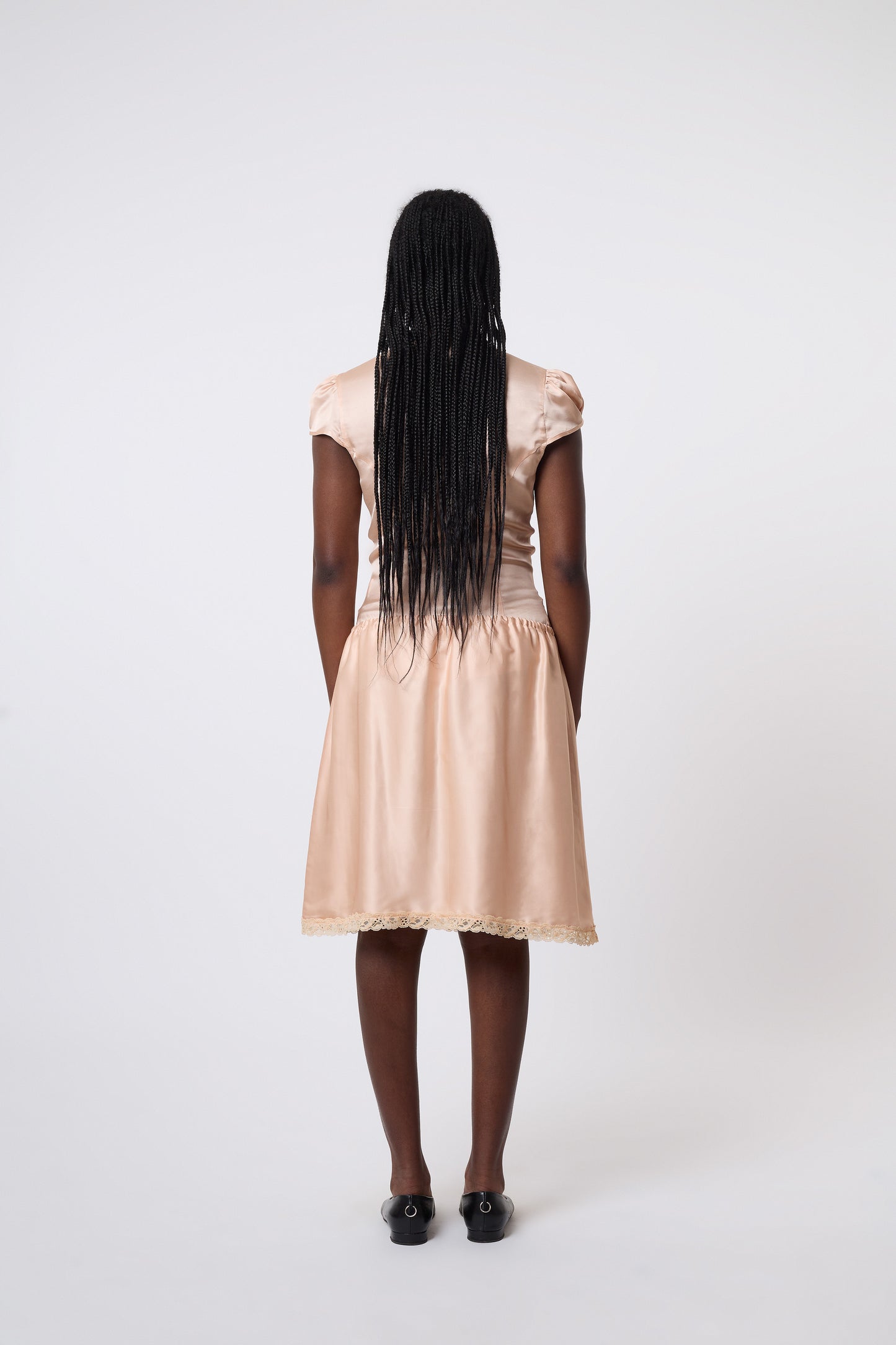 Pauline Skirt in Coral Satin