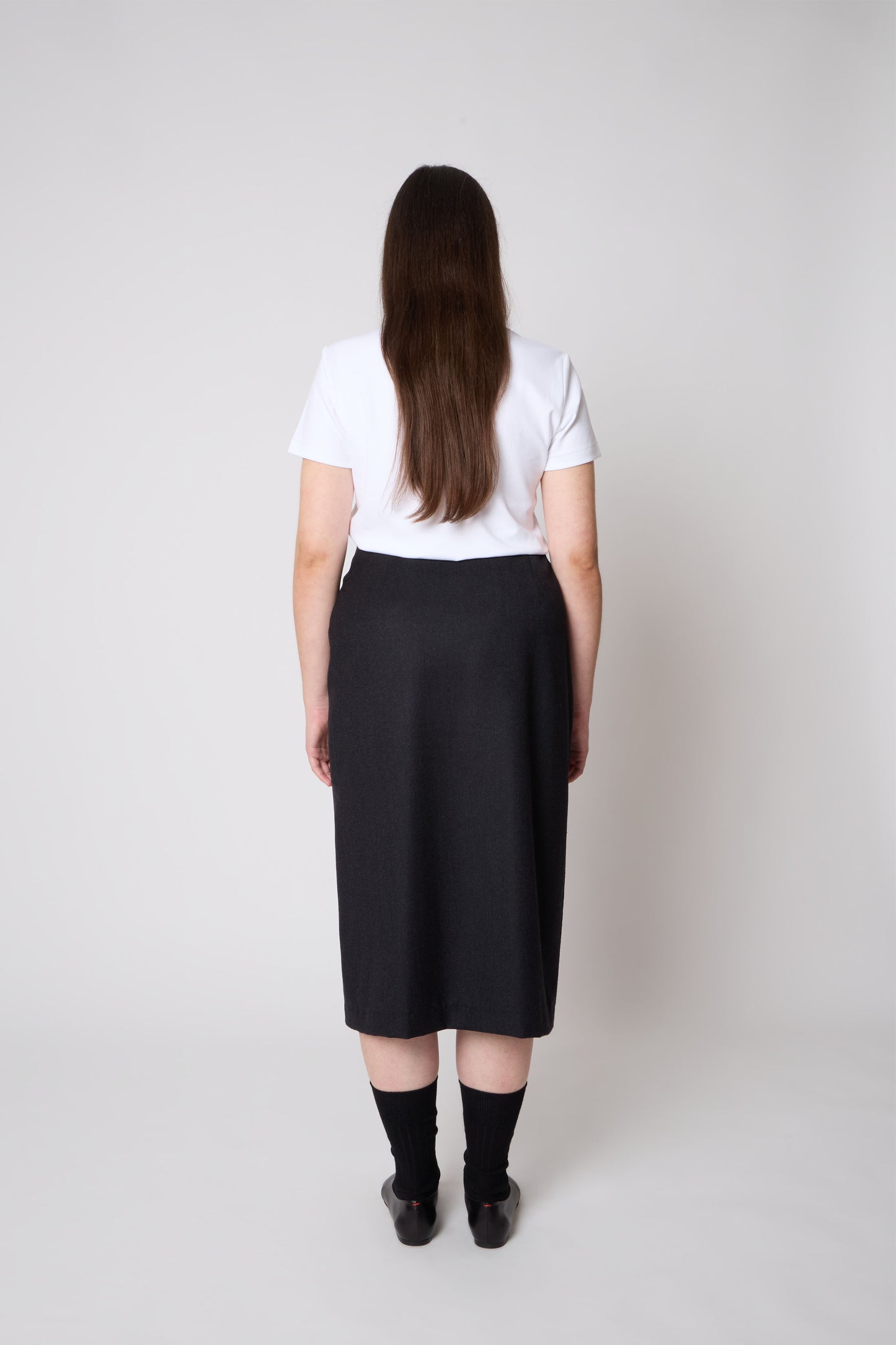 Madeleine Skirt in Black Wool