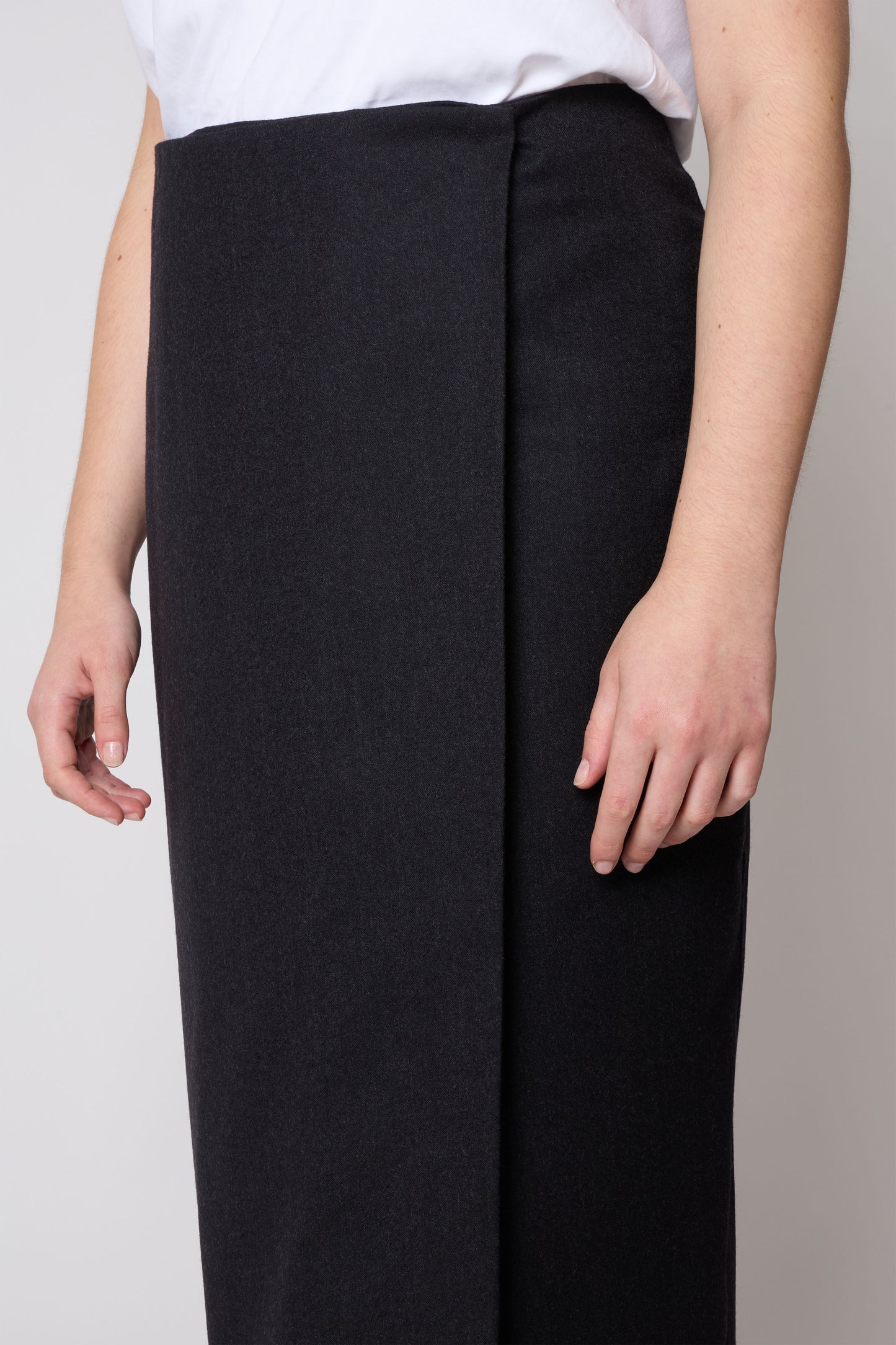 Madeleine Skirt in Black Wool
