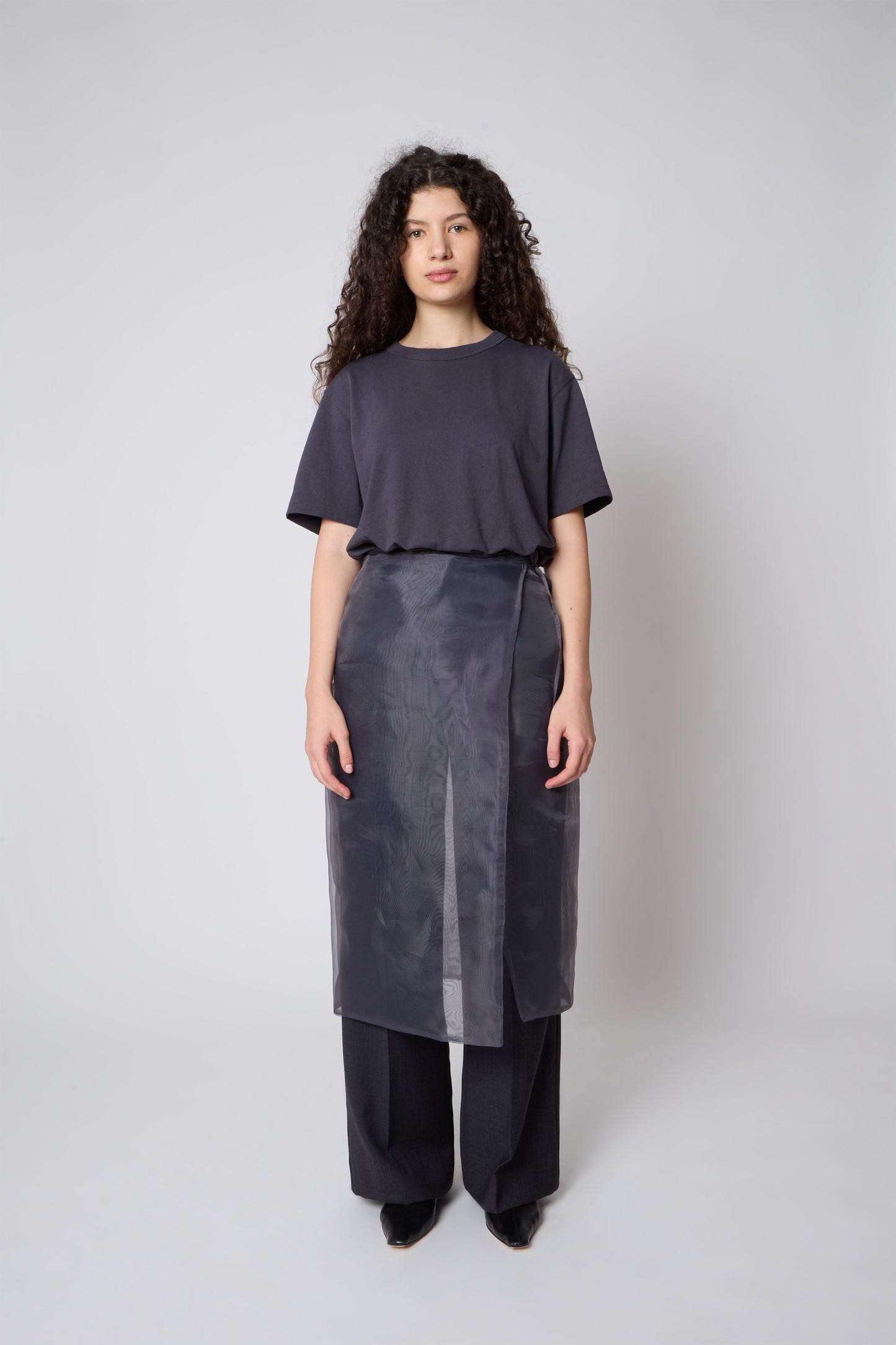 Madeleine Skirt in Organza Grey