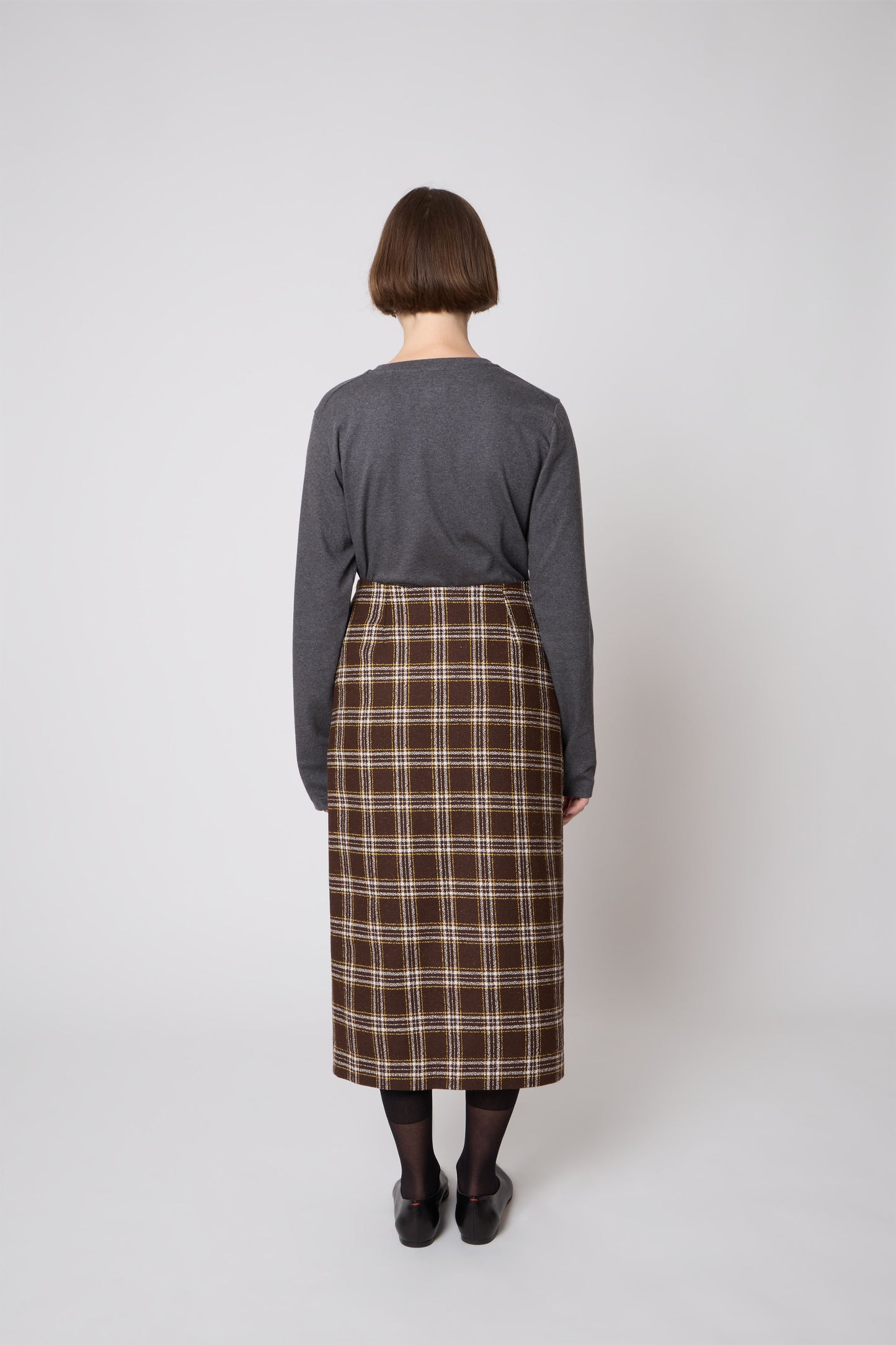 Madeleine Skirt in Tartan Wool