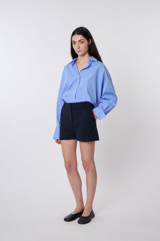 Sol Shorts in Blue Wool
