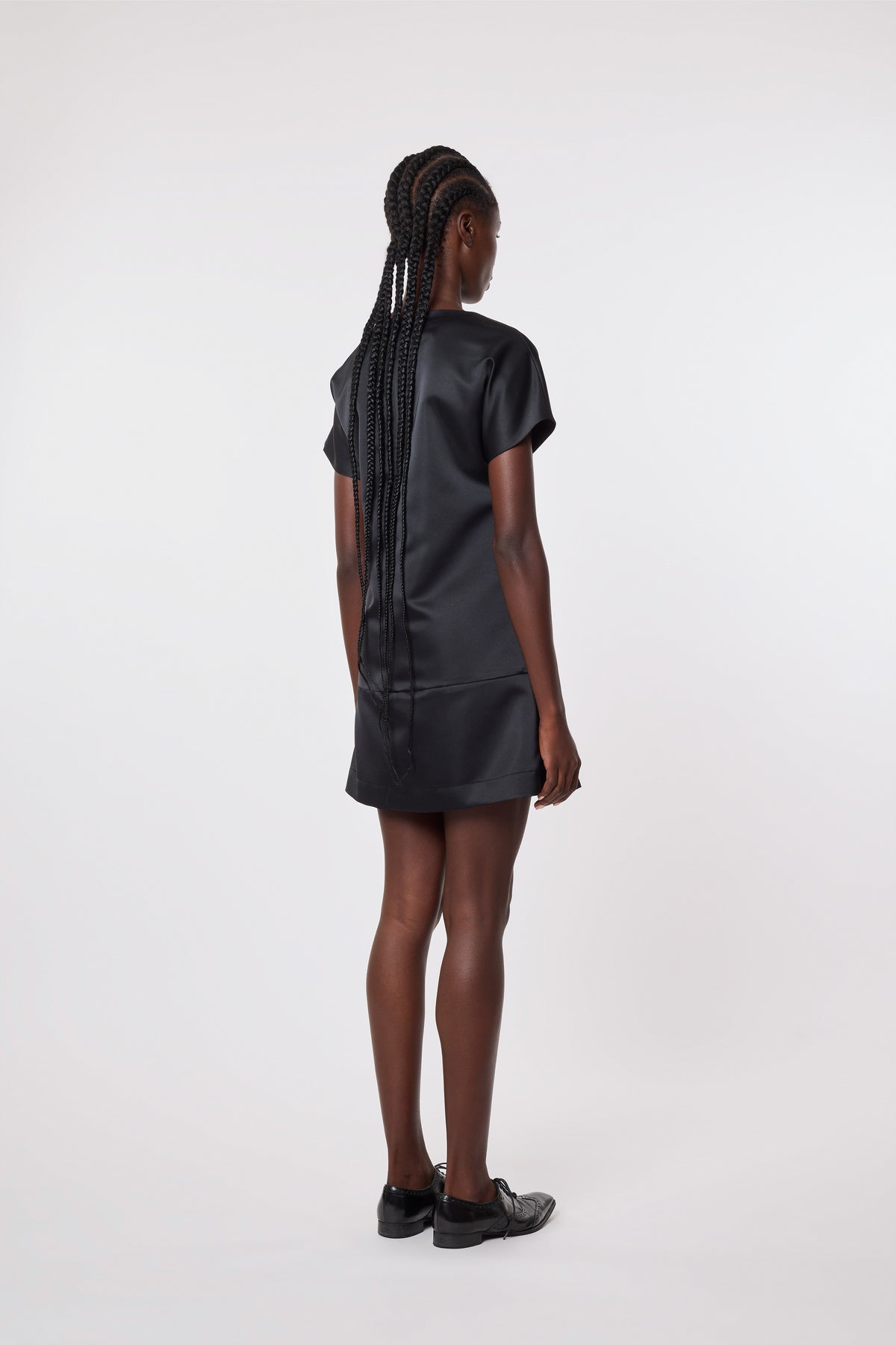 Tilda Dress in Black Duchesse