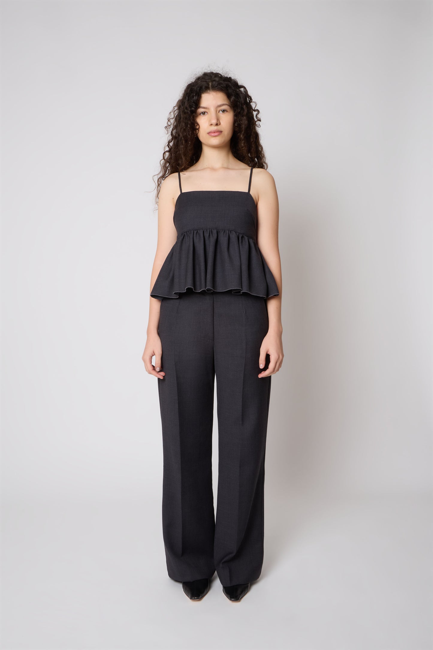 Lolie Top in Grey Wool