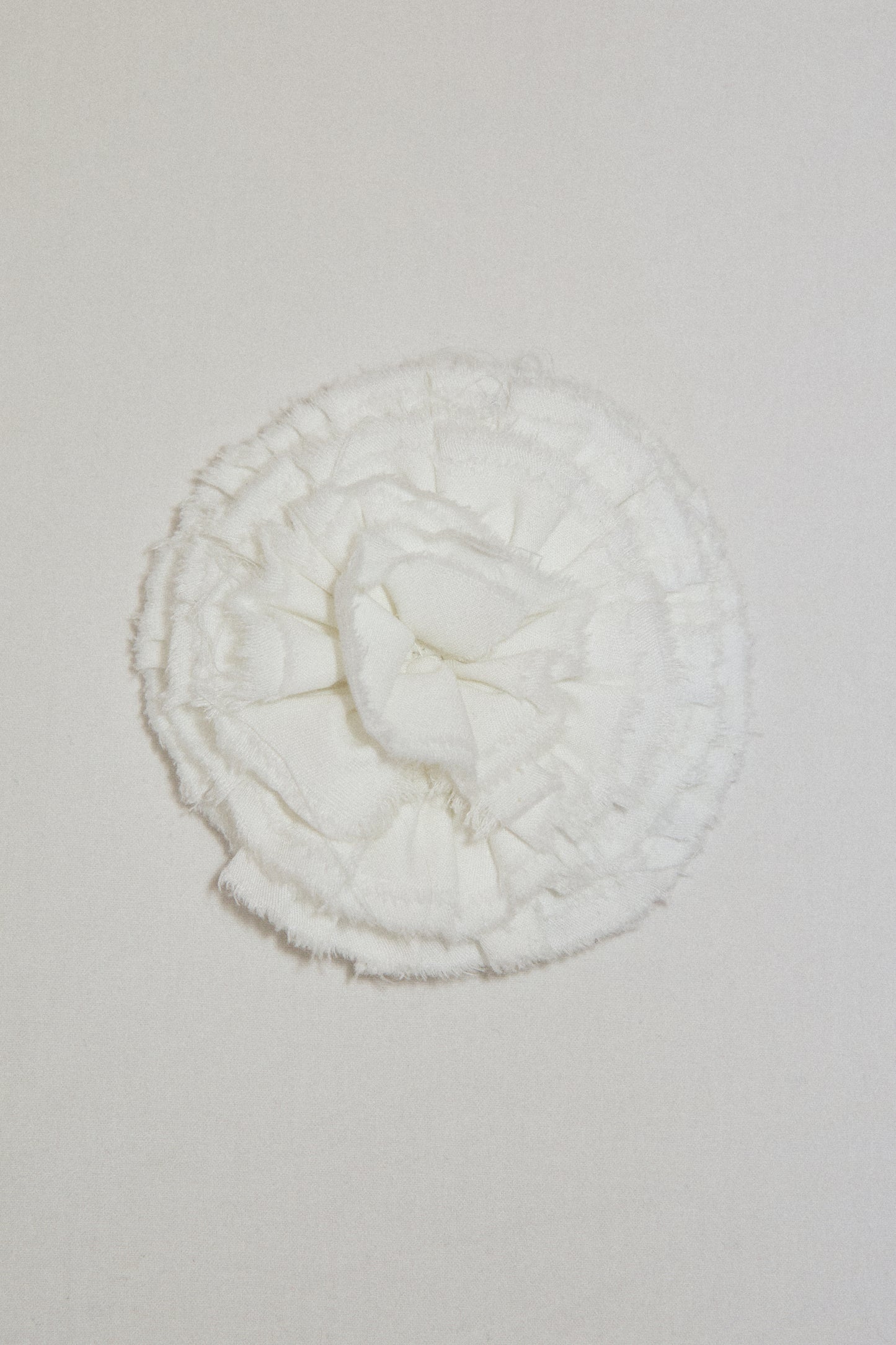 Pirouette Brooch in White Cotton