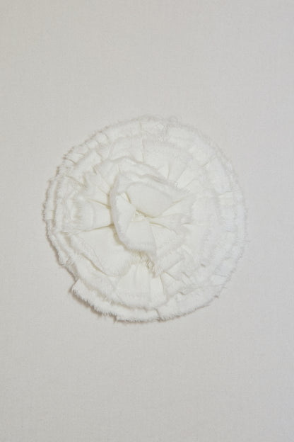 Pirouette Brooch in White Cotton