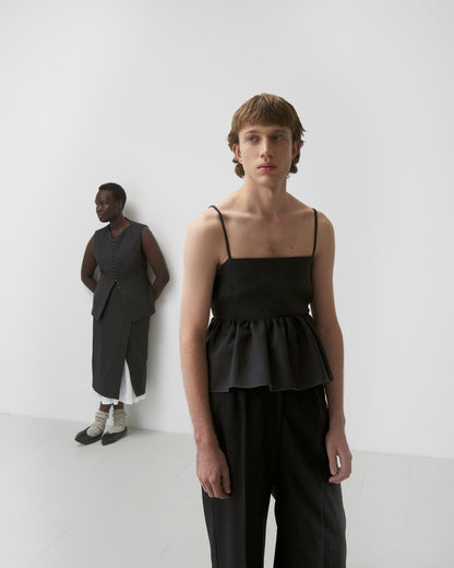 Lolie Top in Grey Wool