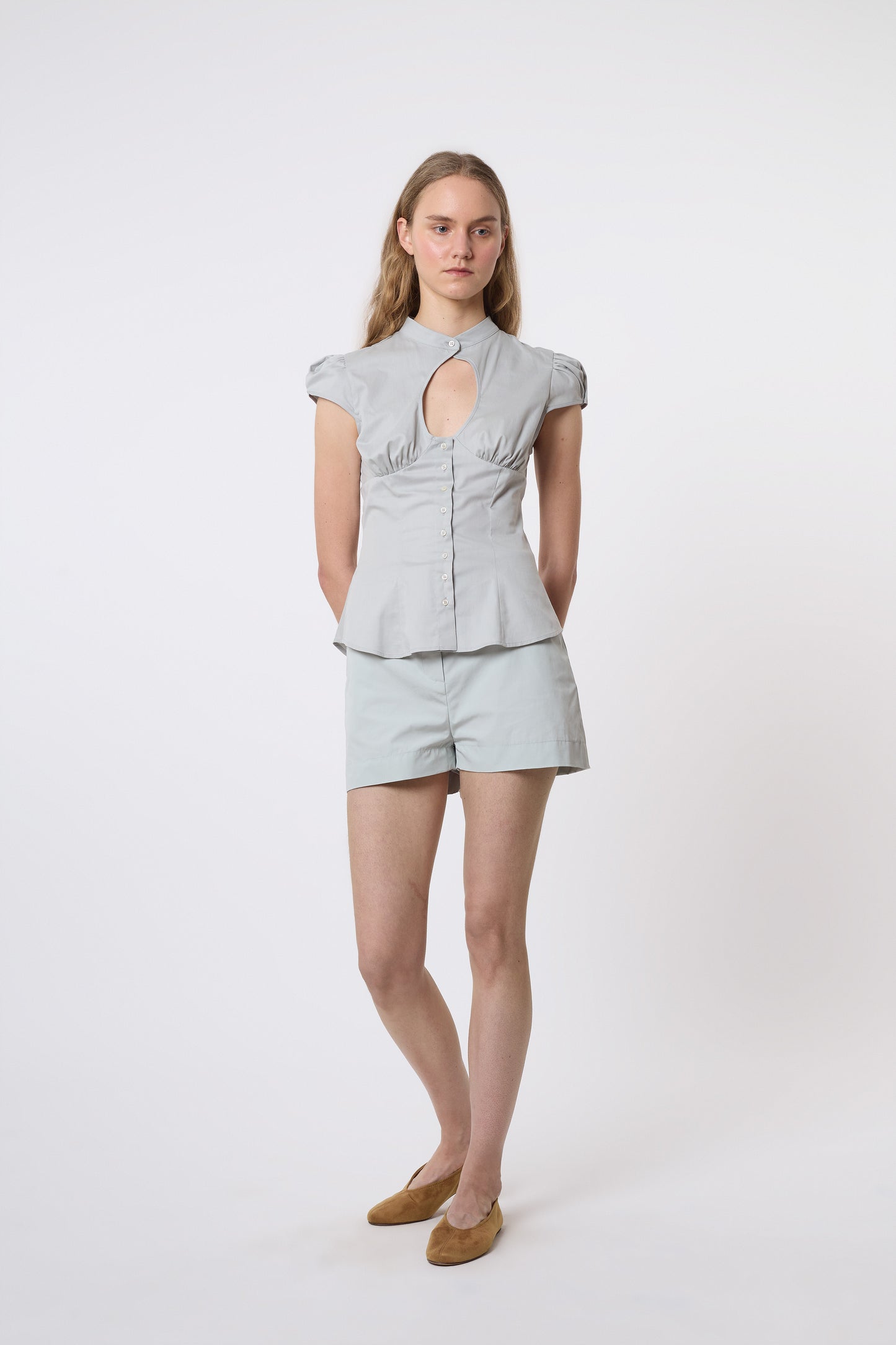 Sol Shorts in Pearl Cotton