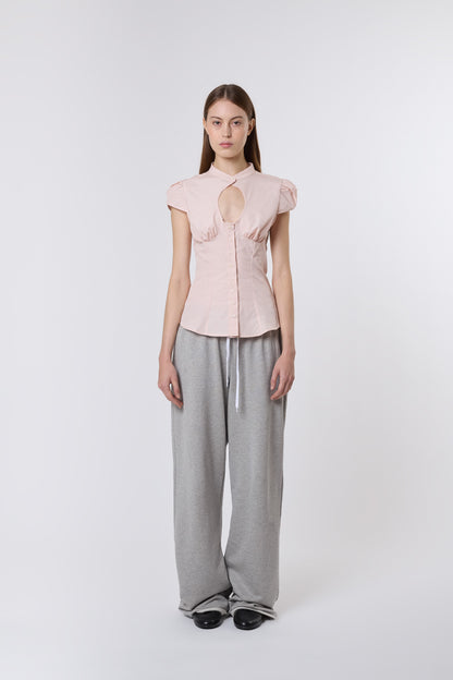 Berta Top in Nude Cotton