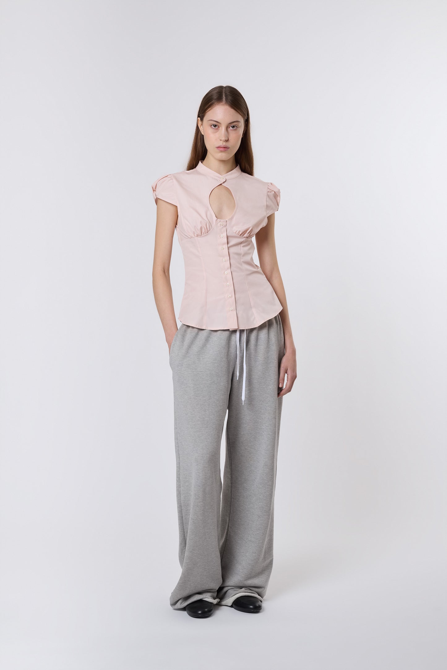 Berta Top in Nude Cotton