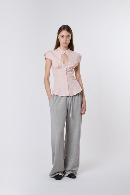 Berta Top in Nude Cotton