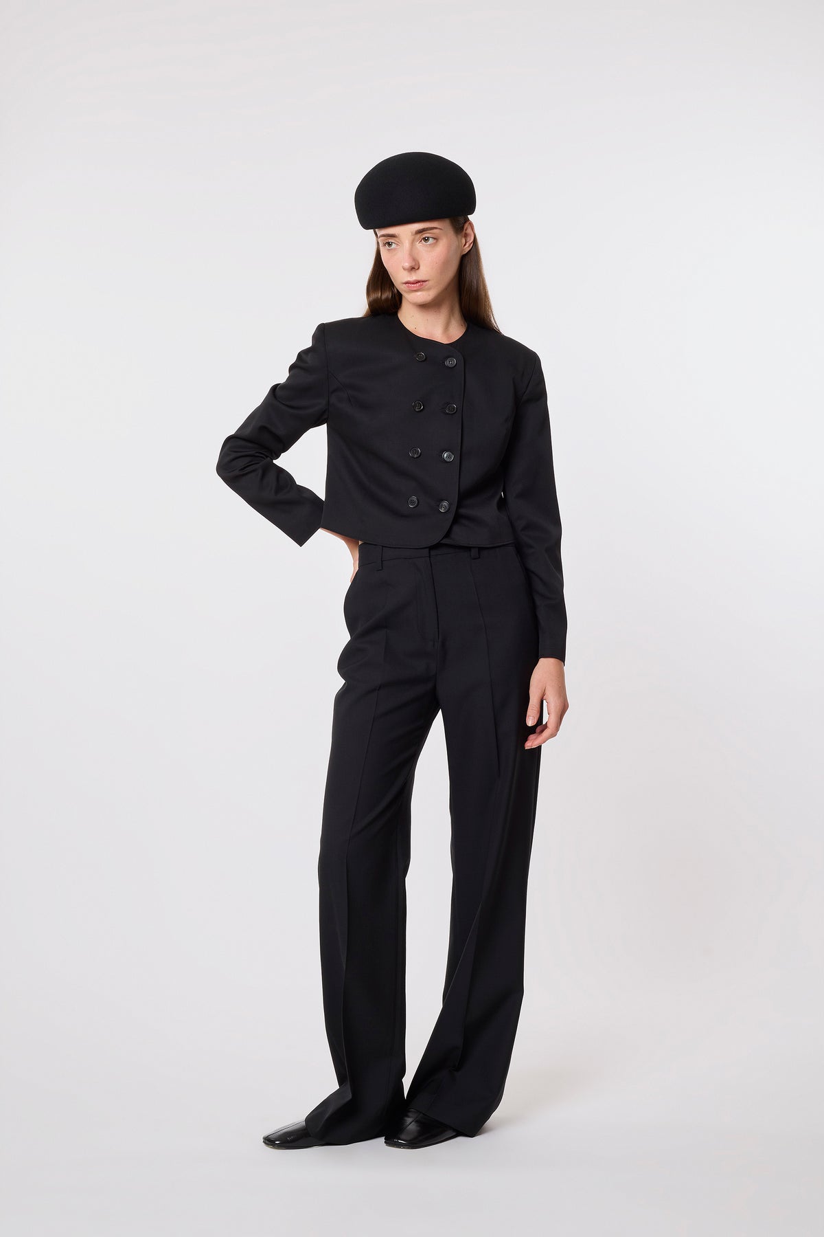 Milo Bolero in Black Wool