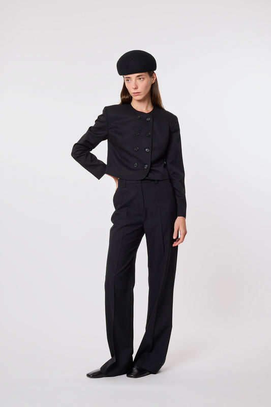 Milo Bolero in Black Wool