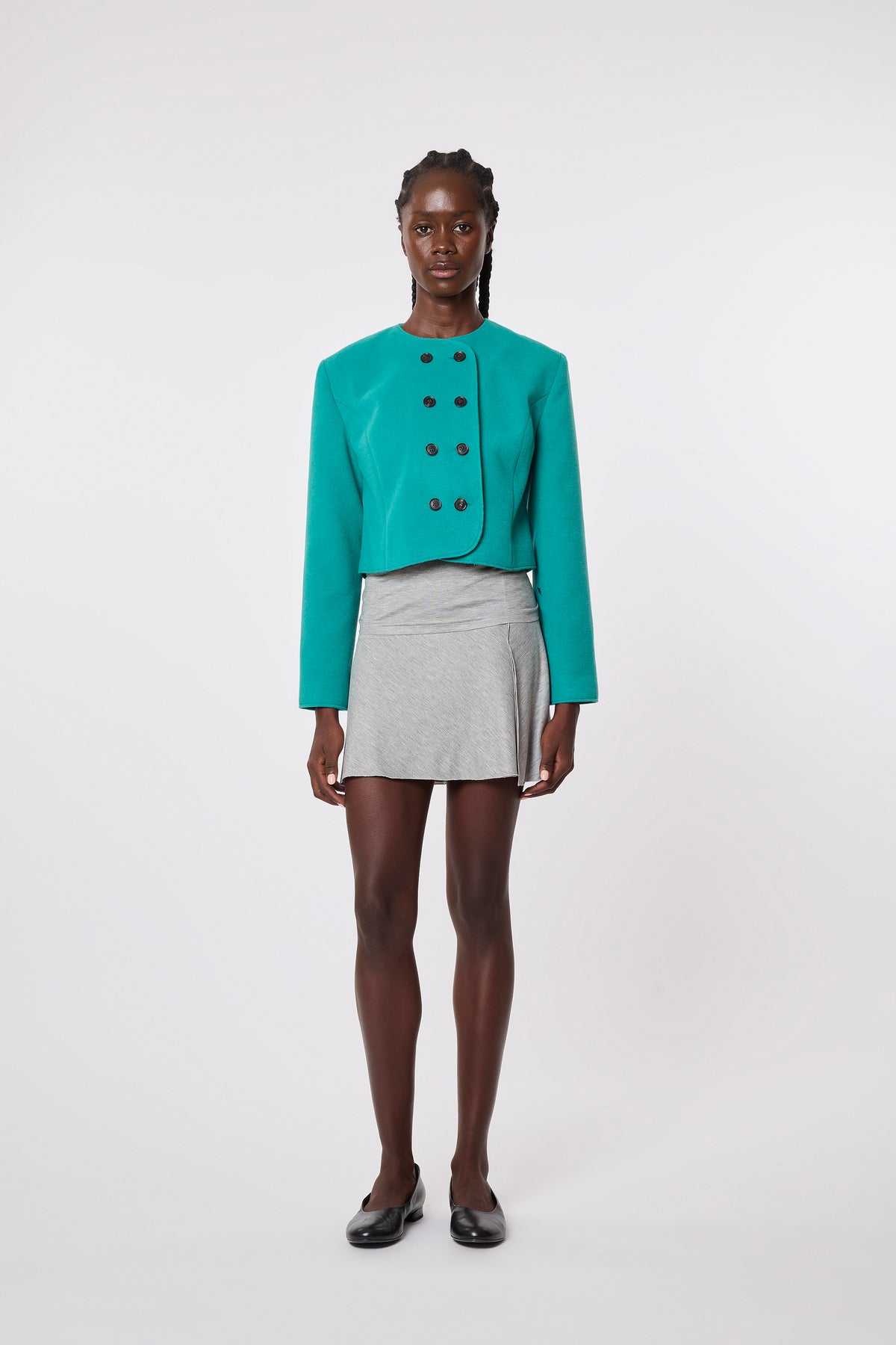 Milo Bolero in Turquoise Wool