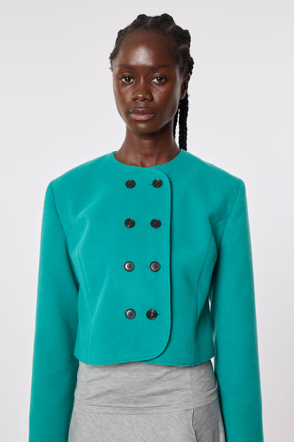 Milo Bolero in Turquoise Wool