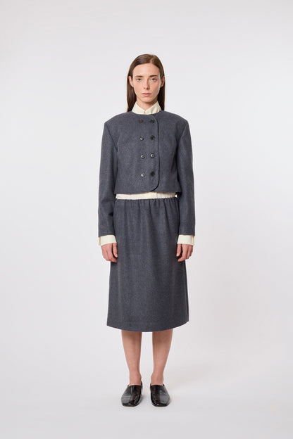 Milo Bolero in Grey Wool