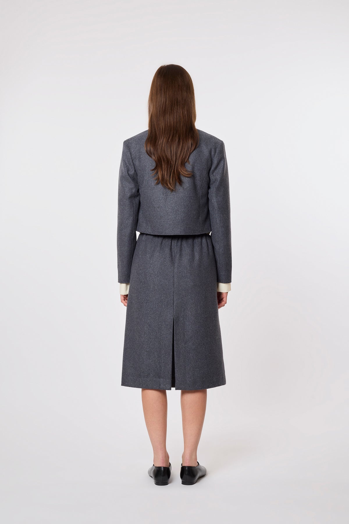 Milo Bolero in Grey Wool