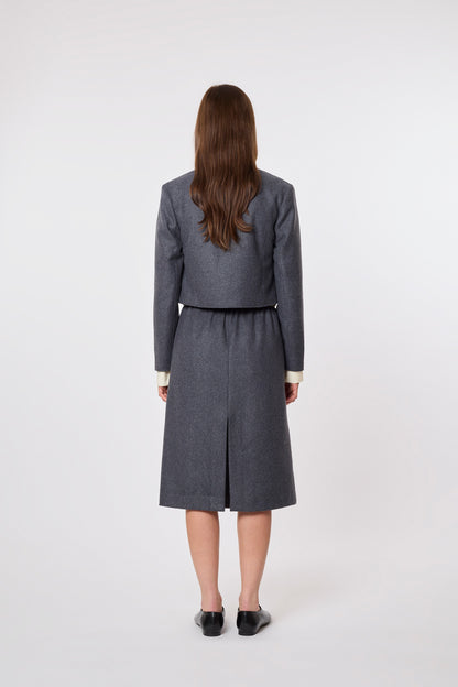 Milo Bolero in Grey Wool
