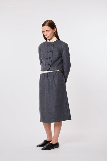 Milo Bolero in Grey Wool
