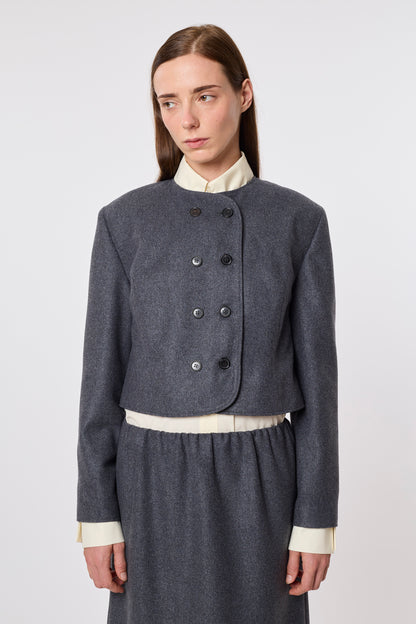 Milo Bolero in Grey Wool