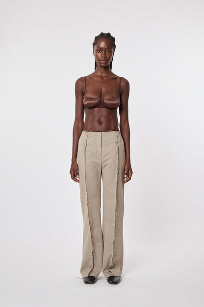 Tati Bra in Brown Silk