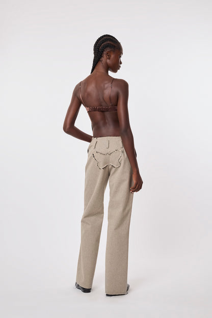 Tati Bra in Brown Silk