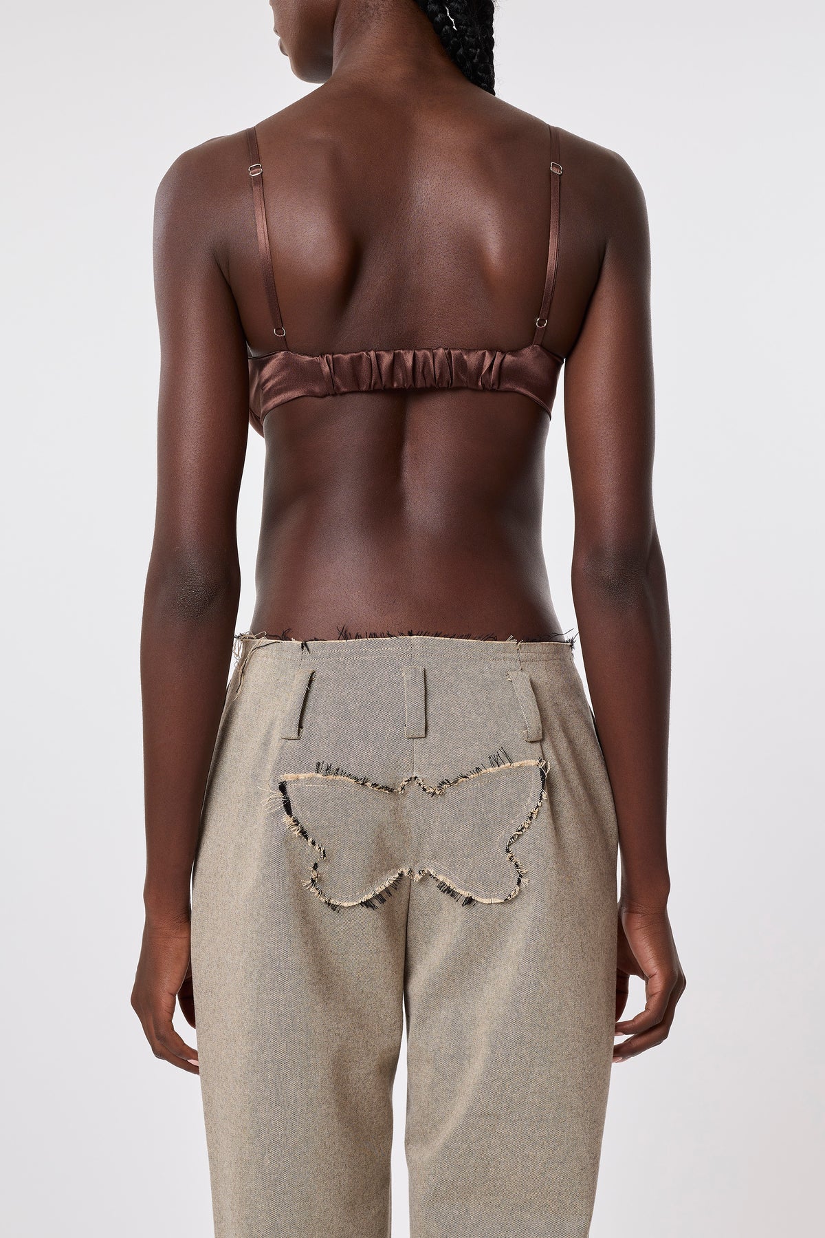Tati Bra in Brown Silk
