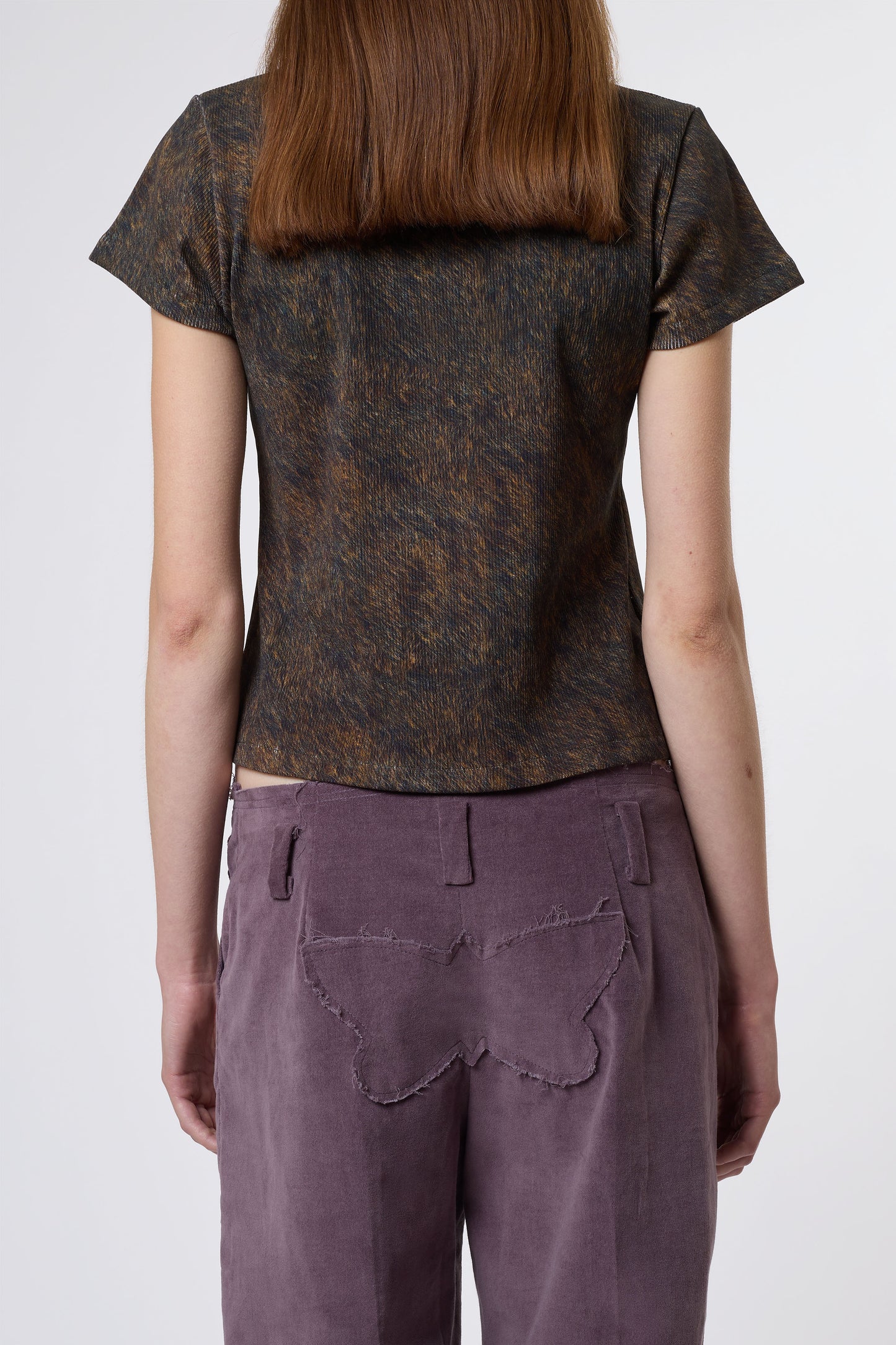 Butterfly Trousers in Mauve Velvet