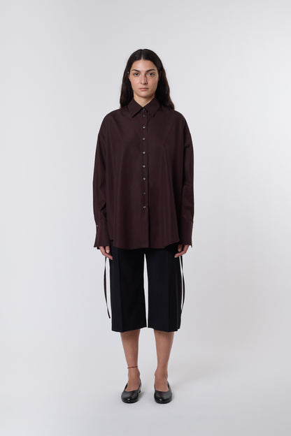 Camicia in Chocolate Cotton