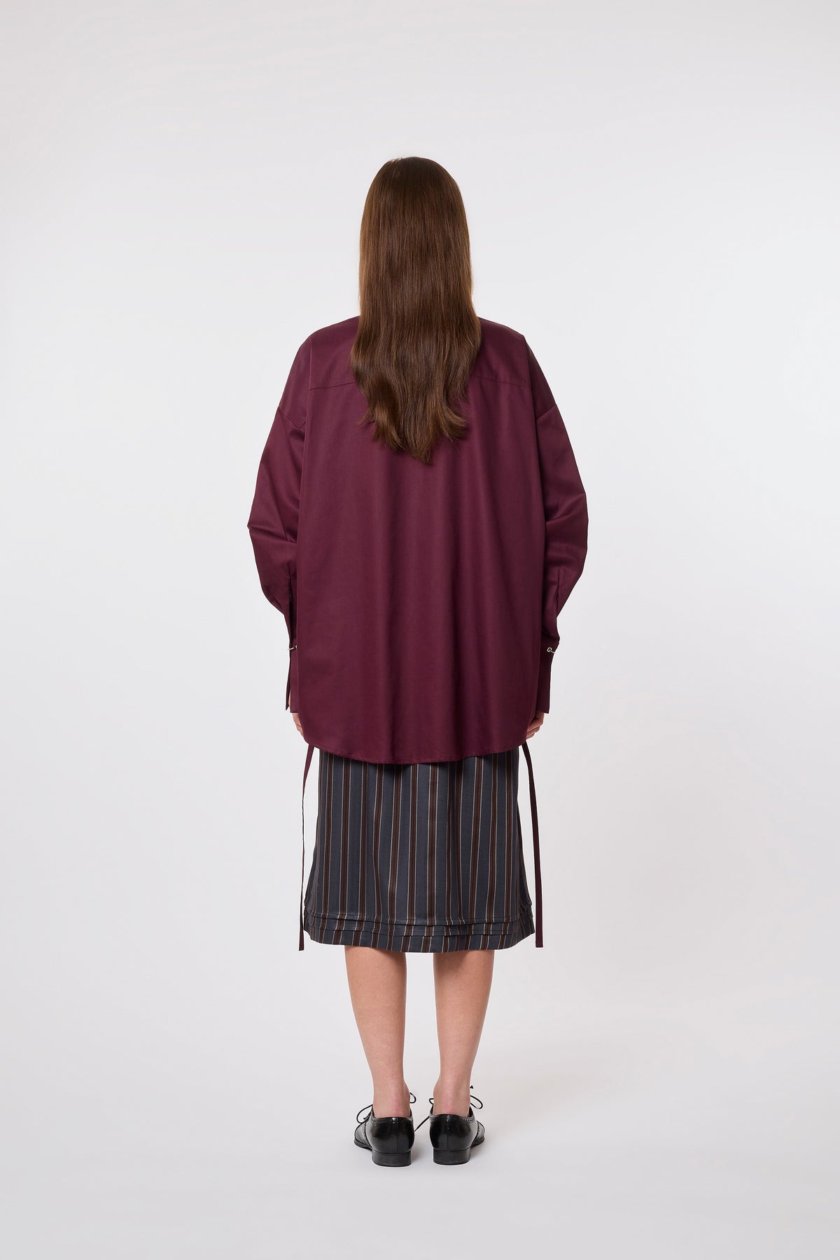 Camicia in Plum Cotton