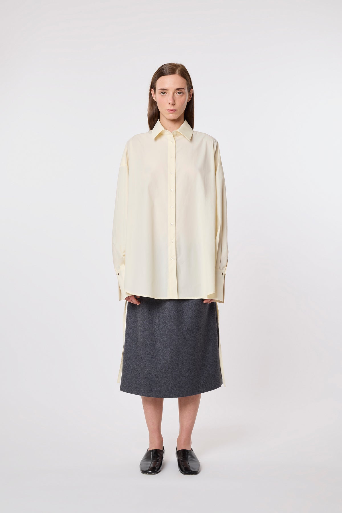 Camicia in Ivory Cotton
