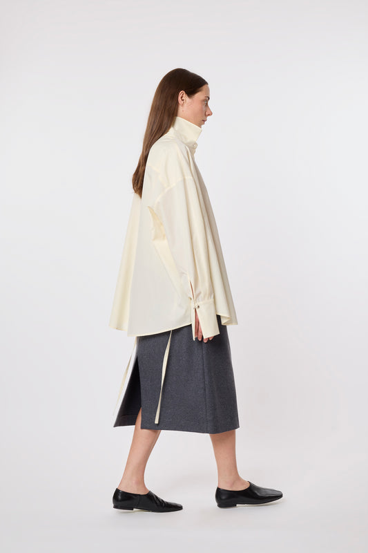 Camicia in Ivory Cotton