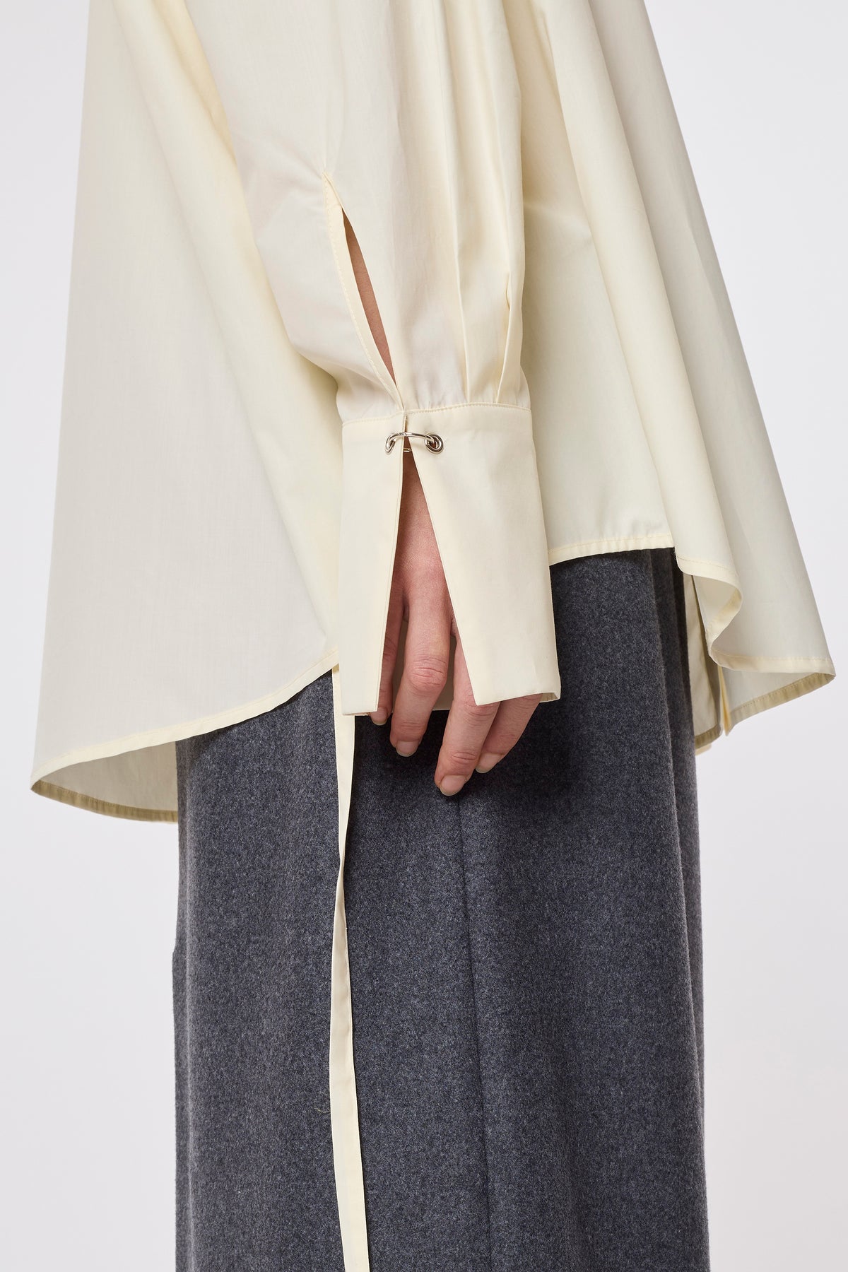 Camicia in Ivory Cotton
