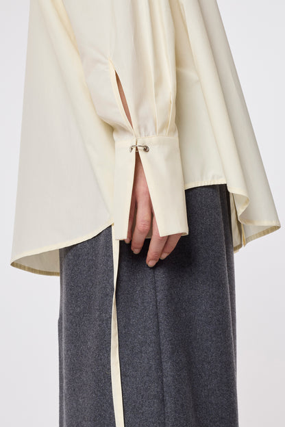 Camicia in Ivory Cotton