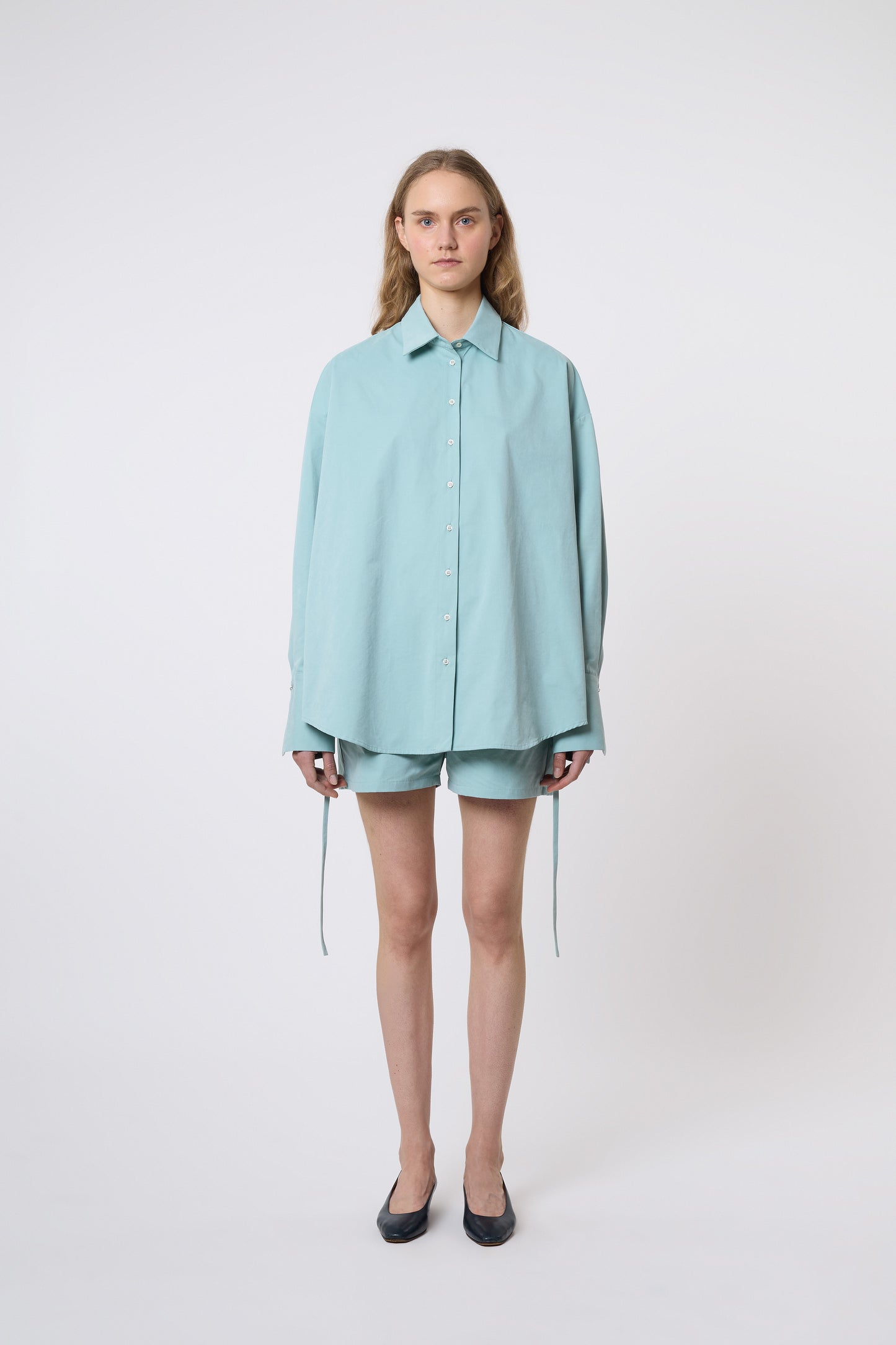 Camicia in Mint Cotton