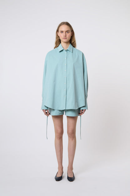 Camicia in Mint Cotton