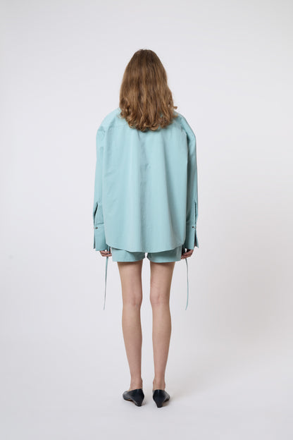 Camicia in Mint Cotton