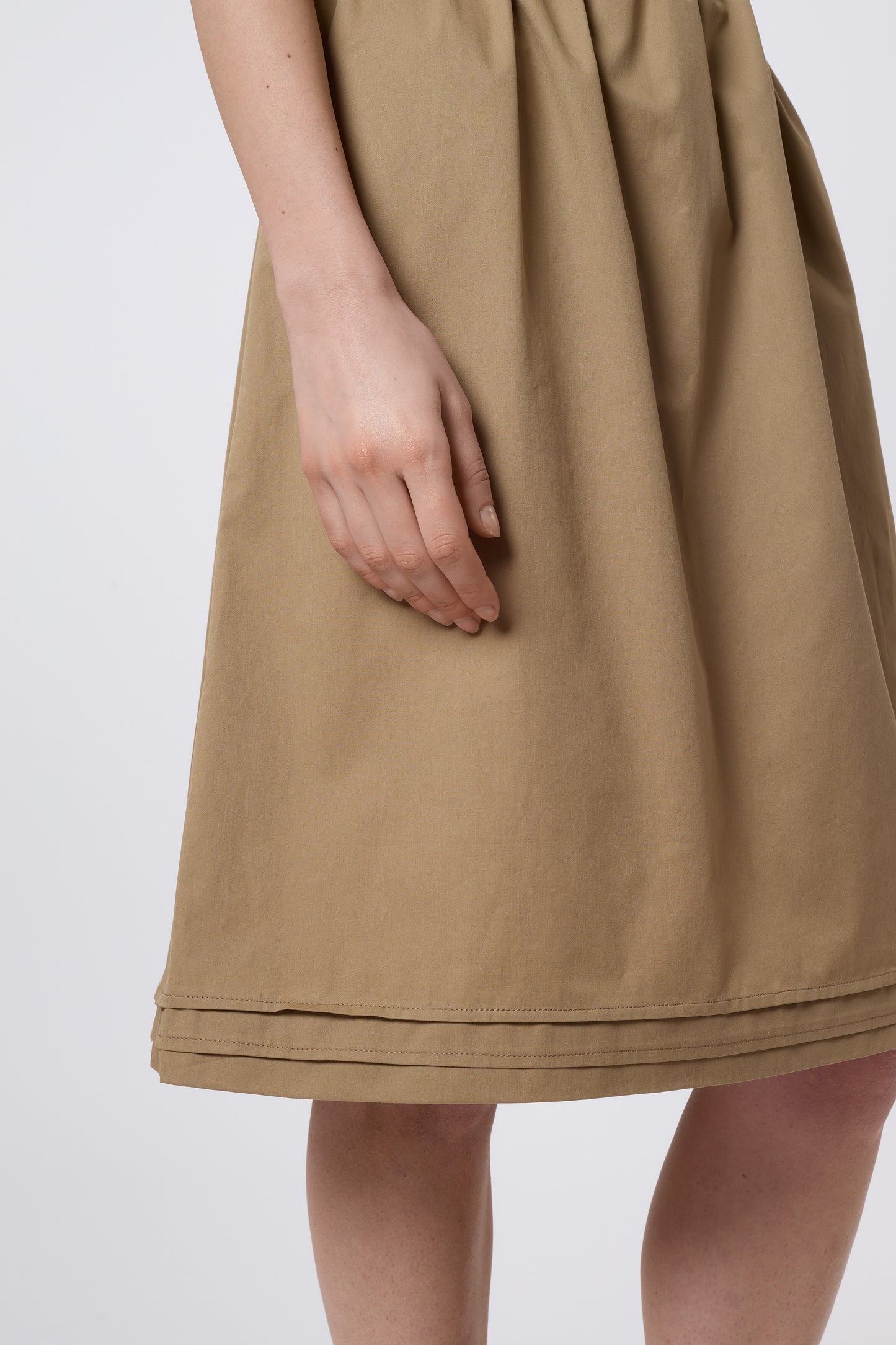 Carina Skirt in Beige Cotton