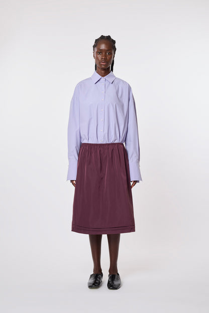 Carina Skirt in Plum Nylon