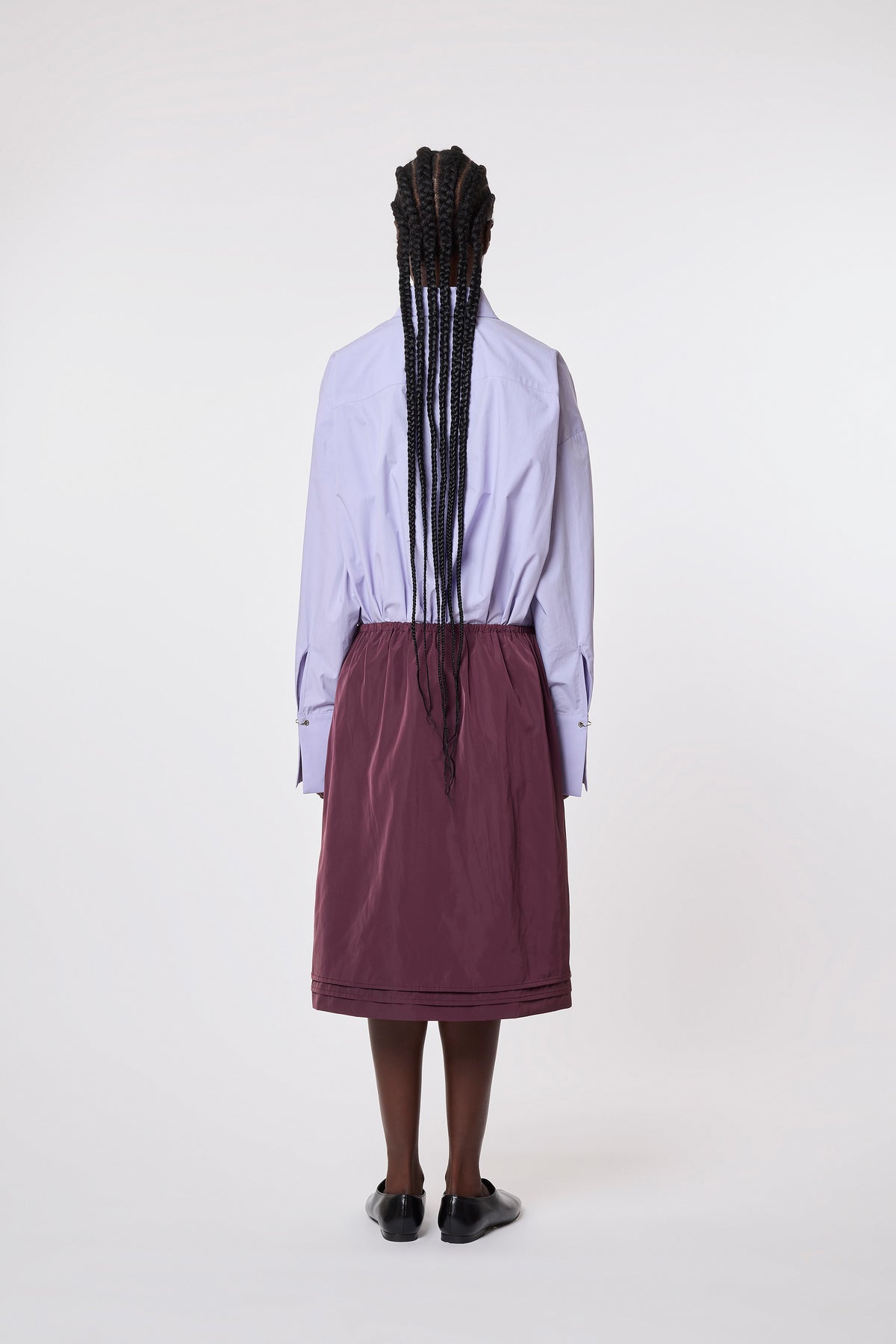 Carina Skirt in Plum Nylon