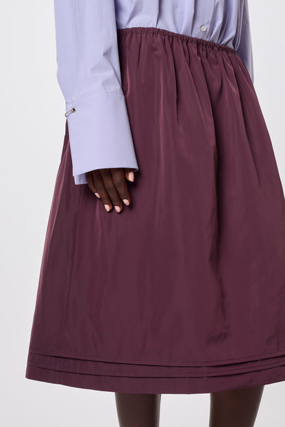 Carina Skirt in Plum Nylon