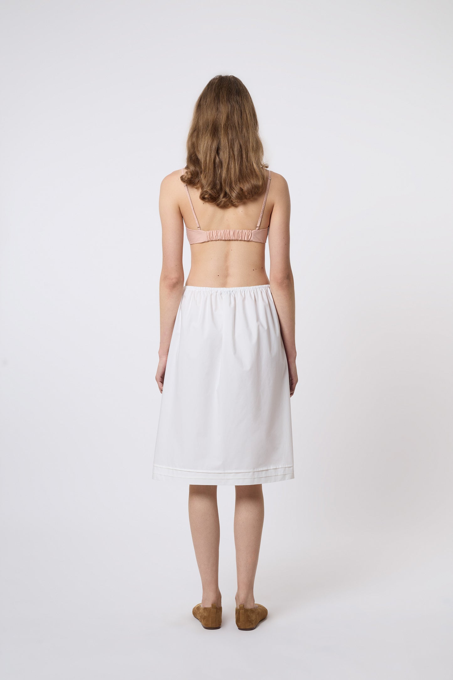 Carina Skirt in White Cotton