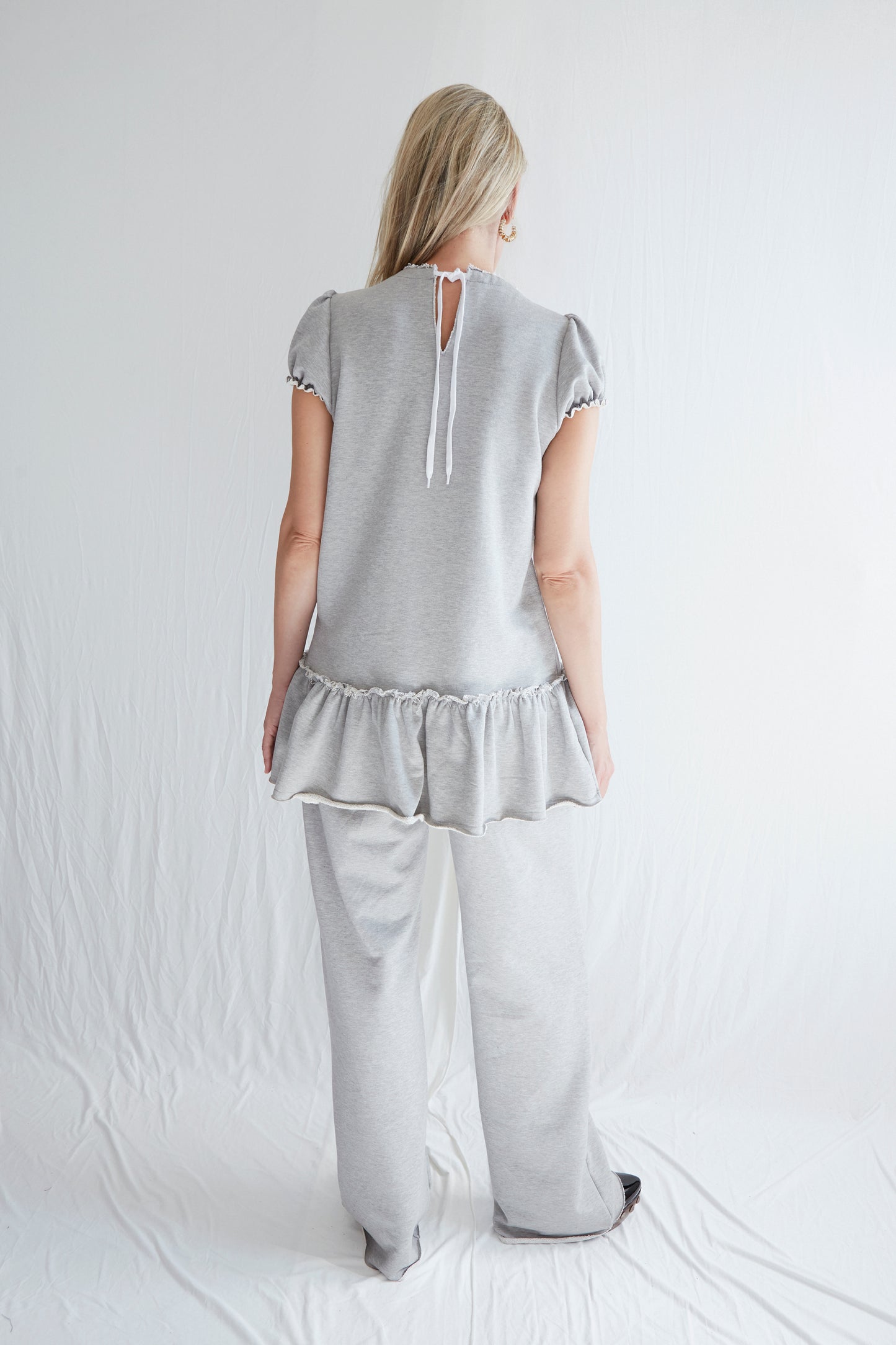 Bebe Dress in Grey Jersey