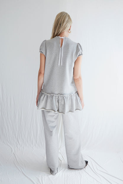 Bebe Dress in Grey Jersey