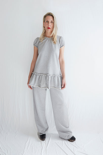 Bebe Dress in Grey Jersey