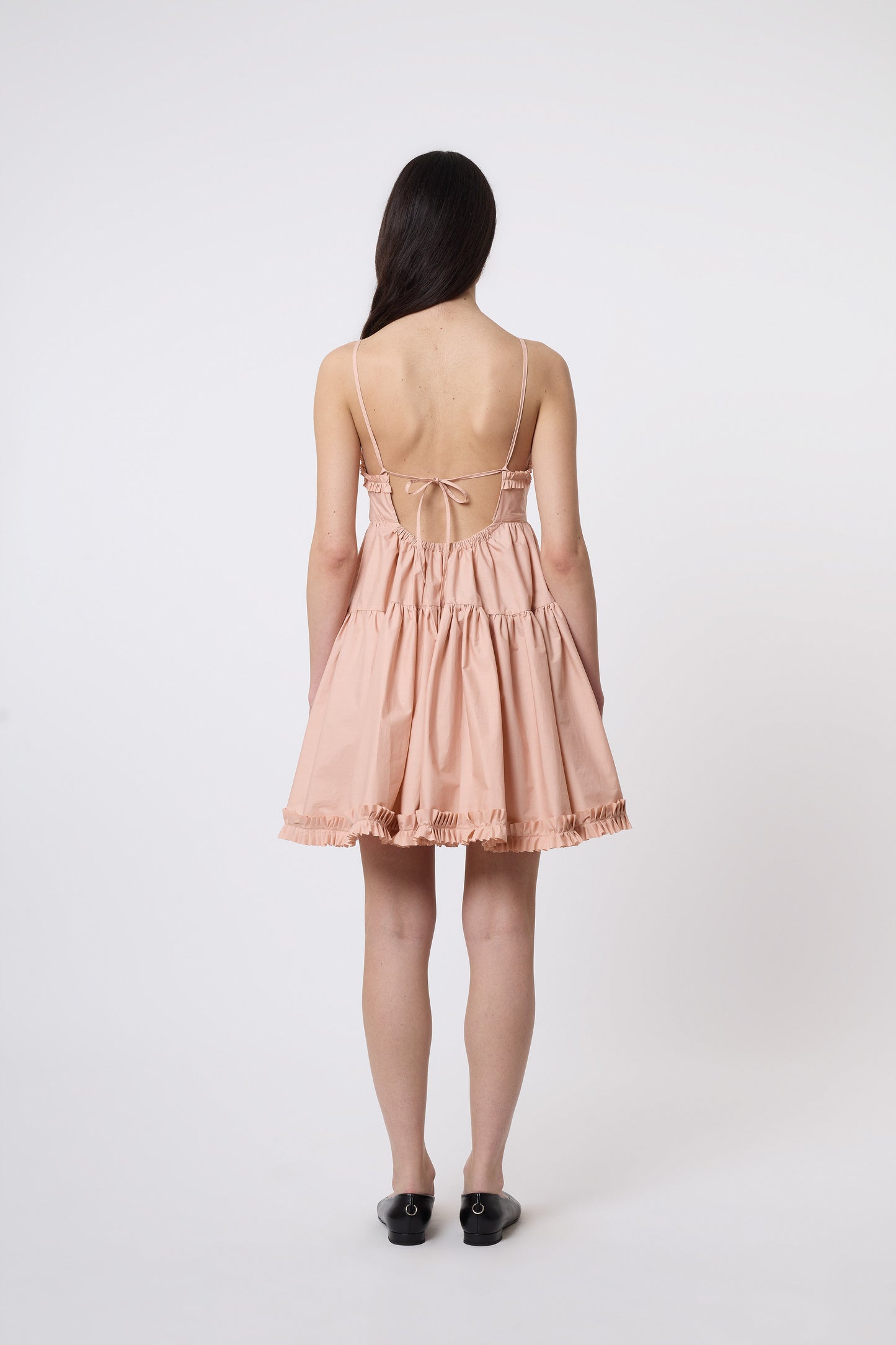 Eloise Dress in Coral Cotton
