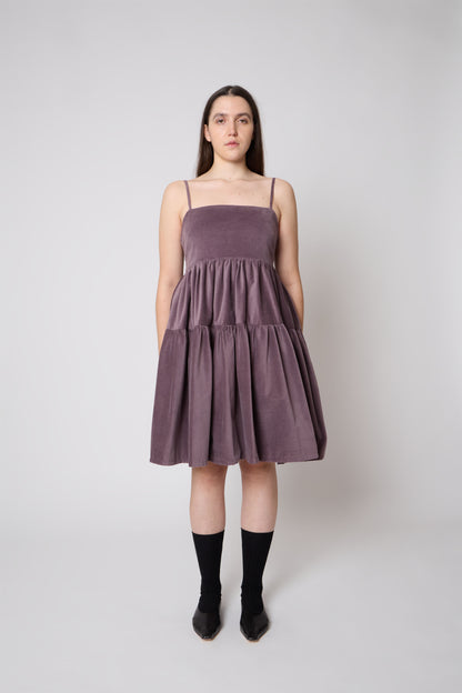 Eloise Dress in Lilla Velvet